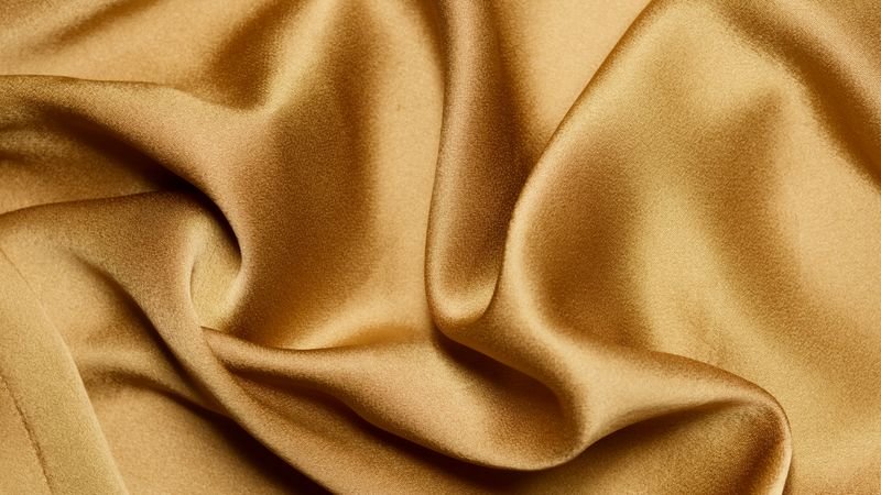 Smooth folds of silk fabric